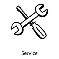 servicios y herramientas vector