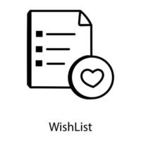 Favorite  Wish list vector