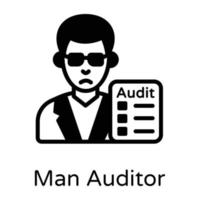 Man Auditor and Inspection vector