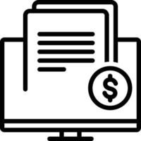 Line icon for invoicing vector