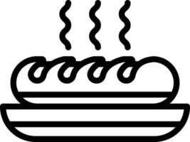 Line icon for bread vector