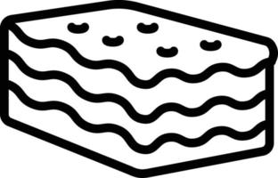 Line icon for lasagna vector