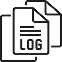 Line icon for logfile vector