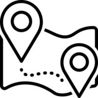 Line icon for location vector