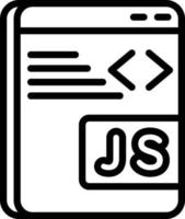 icono de línea para javascript vector