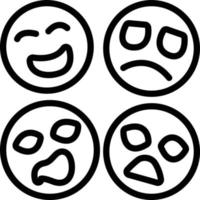 Line icon for emotion vector