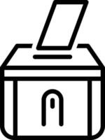 Line icon for vote vector