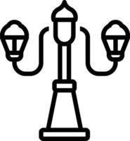 Line icon for lamp vector