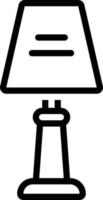 Line icon for lamp vector