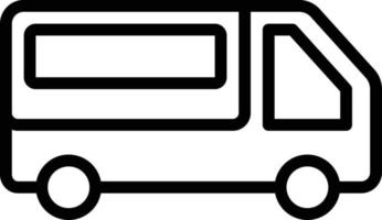 Line icon for pickup van vector