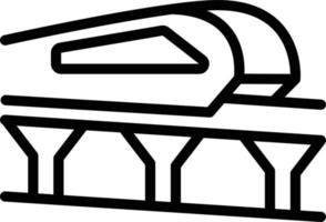 Line icon for monorail vector