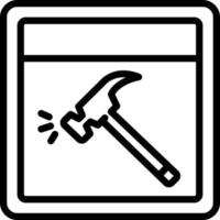 Line icon for emergency window vector