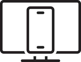 Line icon for mobiledesktop vector