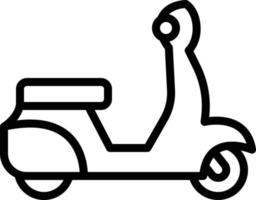 icono de línea para scooter vector