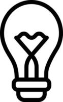 Line icon for bulb vector