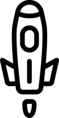 Line icon for rocket