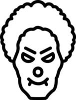 Line icon for monster clown vector