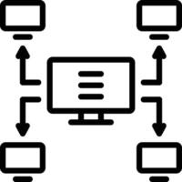 Line icon for multicast vector