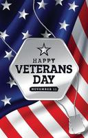 Happy Veterans Day Background Concept vector