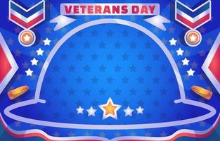 Gradient Veteran Day Background vector
