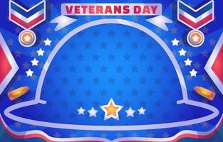 Gradient Veteran Day Background vector