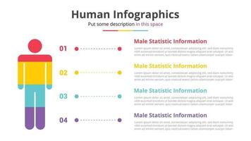 concepto de diseño infográfico de hombres con espacio libre para texto vector