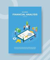 business financial analysis people measure statistic document vector