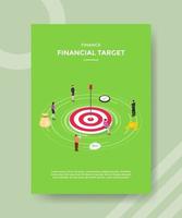 finance financial target people around accuracy arrow target board vector