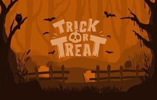 Halloween Spooky Forest Background vector