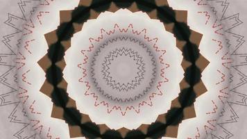 Pale Purple Background with Red and Black Stitch Detail Kaleidoscopic Element