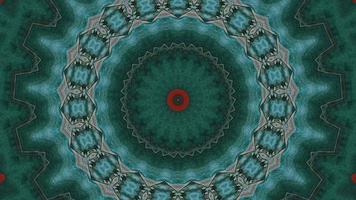 Sea Green Fractal Snowflake Kaleidoscopic Element video