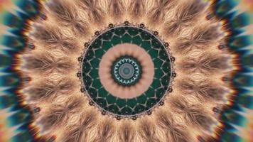 Fur Textured Bronzed Circle Kaleidoscopic Element video