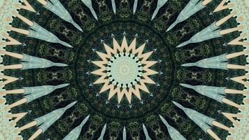 Wooded Green Detail Pinwheel with Pale Azure Kaleidoscopic Element video