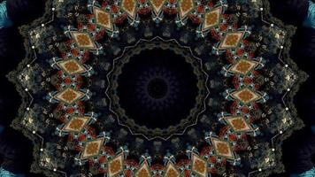 Onyx Background with Busy Fractal Kaleidoscopic Element video