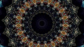 Onyx Background with Busy Fractal Kaleidoscopic Element video