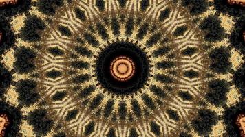 Onyx Background with Busy Tan Fractal Kaleidoscopic Element video