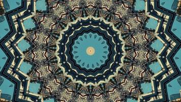 Azure Blue Background with Myriad Fractal Kaleidoscopic Element video
