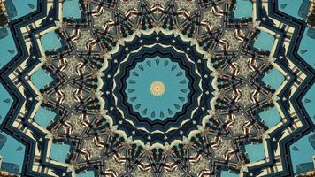 Azure Blue Background with Myriad Fractal Kaleidoscopic Element video