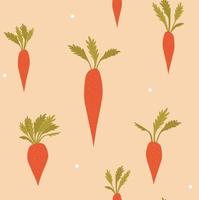 Seamless pattern with carrots and dots vector