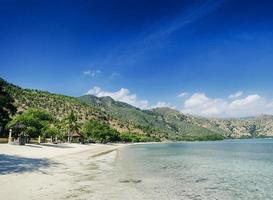 Areia Branca paradise beach and coastline near Dili in East Timor photo