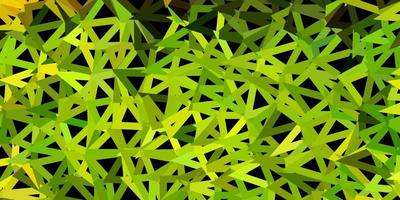 Light green, yellow vector triangle mosaic background.