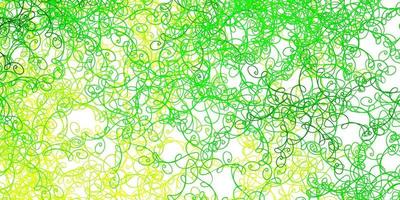 Light Green, Yellow vector background with wry lines.