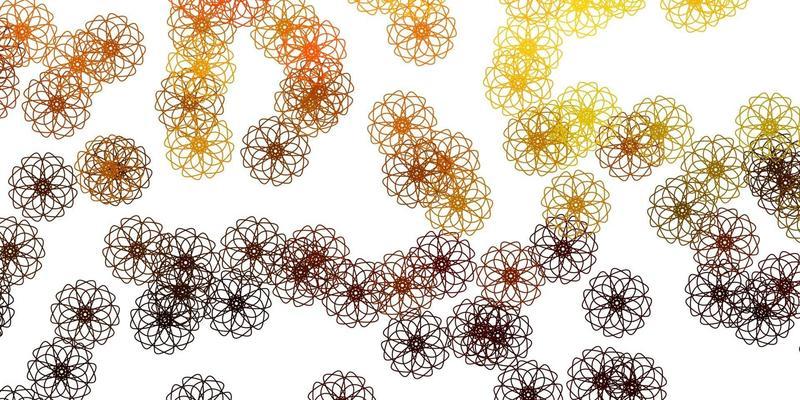 Light Green, Yellow vector natural backdrop with flowers.