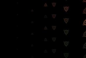 Dark Green, Yellow vector pattern with magic elements.