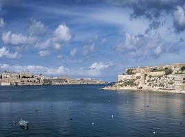 La Valletta famous old town fortifications architecture scenic view in Malta photo