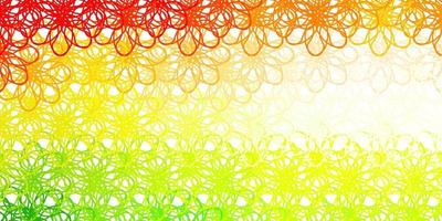 Light Green, Red vector template with curved lines.