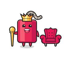 Mascot cartoon of dynamite as a king vector