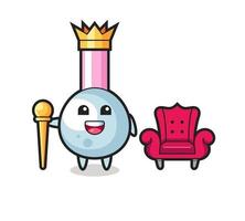 Mascot cartoon of cotton bud as a king vector