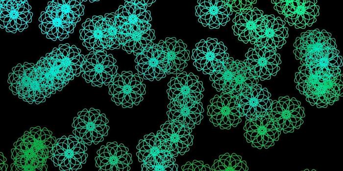 Fondo de vector verde oscuro con formas aleatorias.