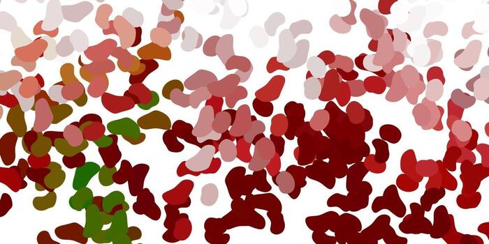 Light green, red vector pattern with abstract shapes.